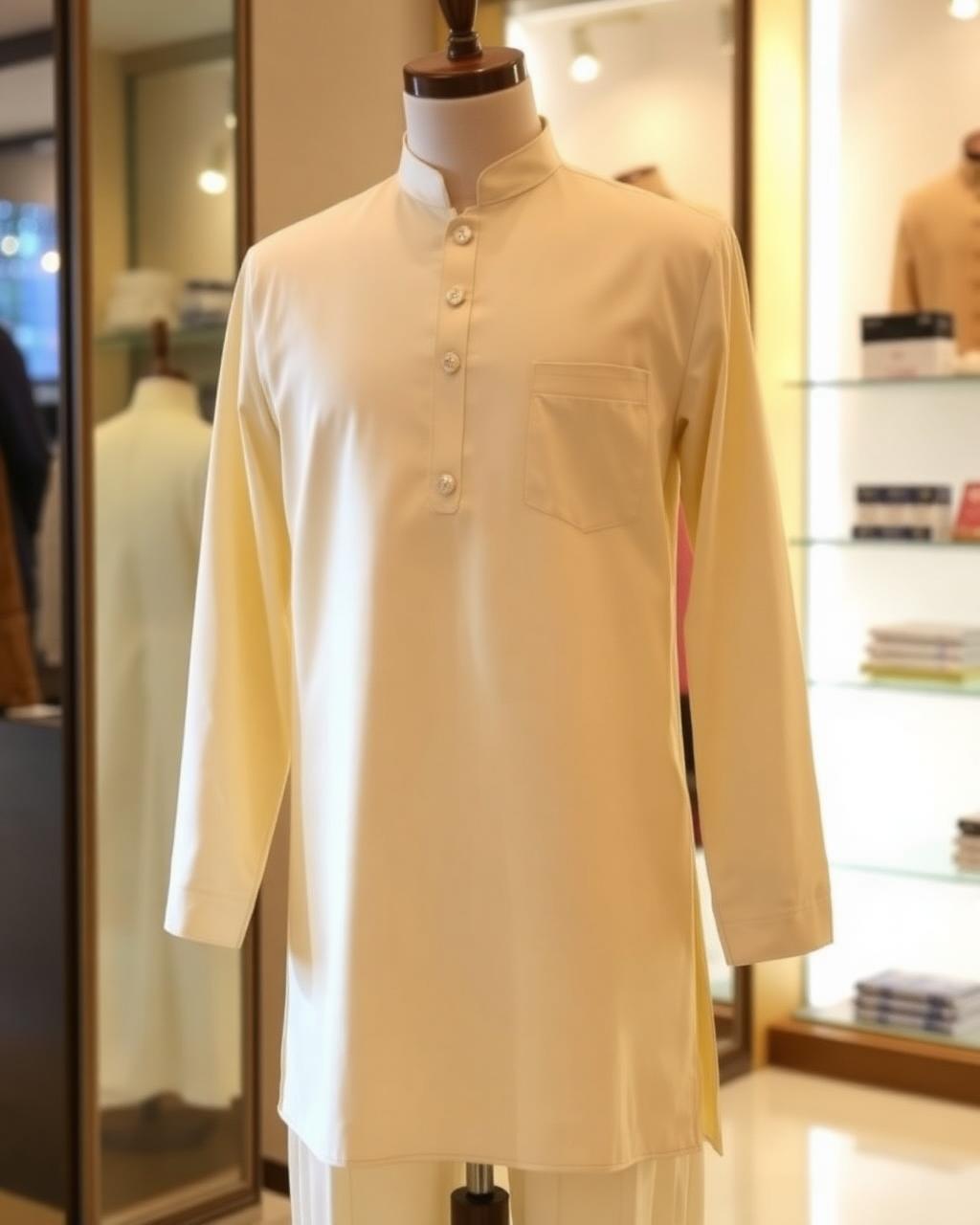 Men's traditional cream kameez