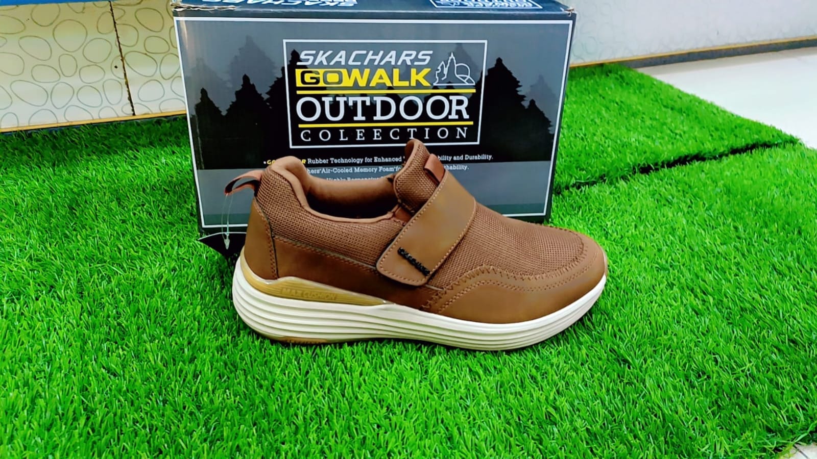 Tan slip-on sneaker