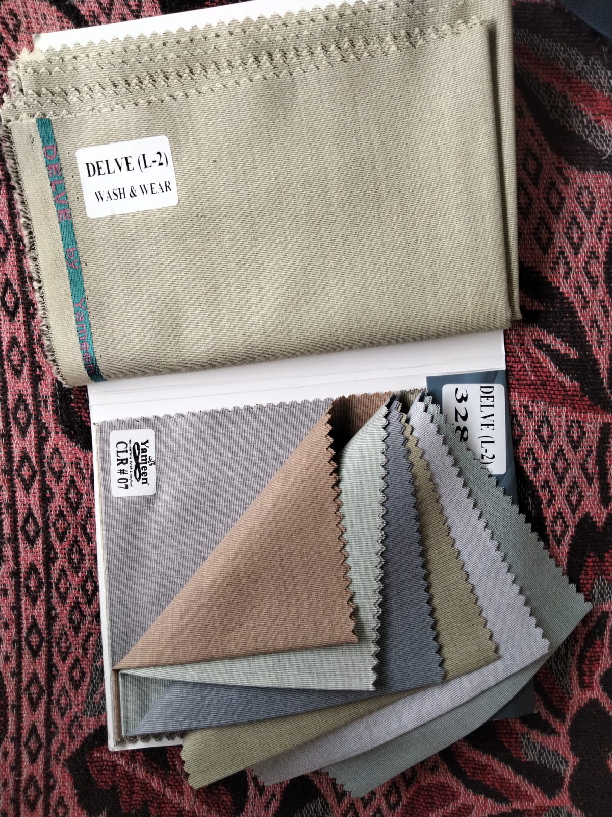 Yameen Delve L-2 wash & wear fabric — neutral tones